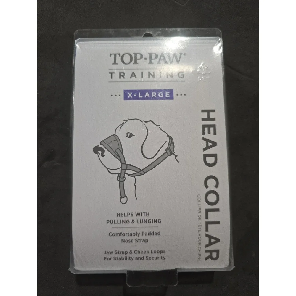 Top Paw Training Head Collar With Comfortable Padded Nose Strap XL